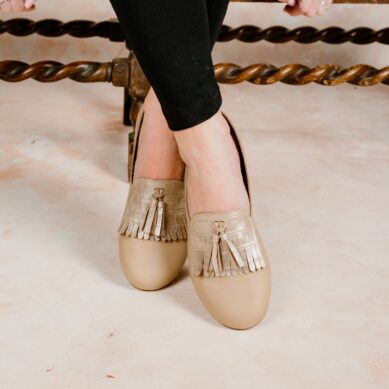 Tassel Putty/Champagne Croc